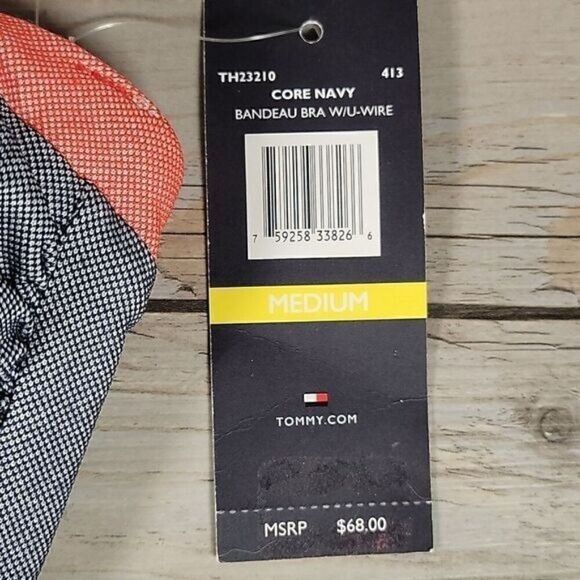 Tommy Hilfiger Bandeau Bikini Top Sz M - Picture 5 of 8